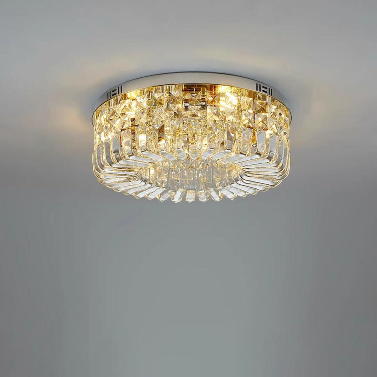 Living Room Luxury Crystal Flush Mount Ceiling Light Image - 11