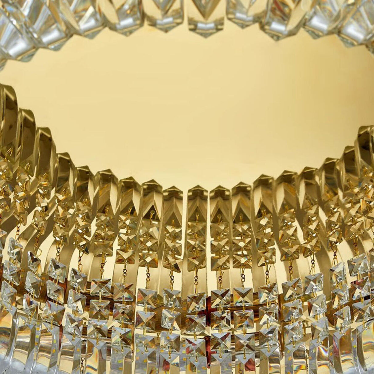 Living Room Luxury Crystal Flush Mount Ceiling Light Image - 14