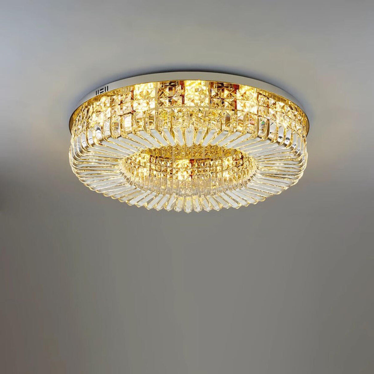 Living Room Luxury Crystal Flush Mount Ceiling Light Image - 18