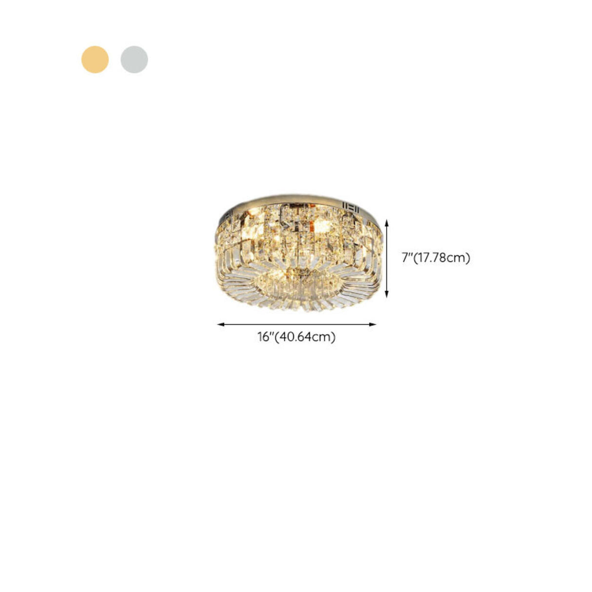 Living Room Luxury Crystal Flush Mount Ceiling Light Image - 19