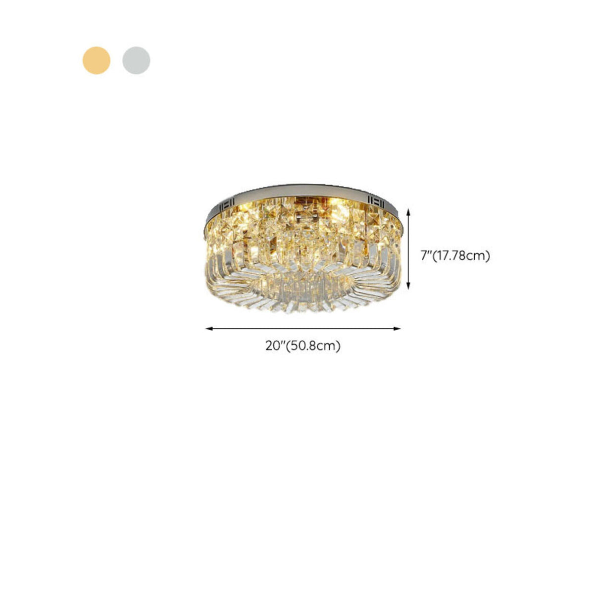 Living Room Luxury Crystal Flush Mount Ceiling Light Image - 20