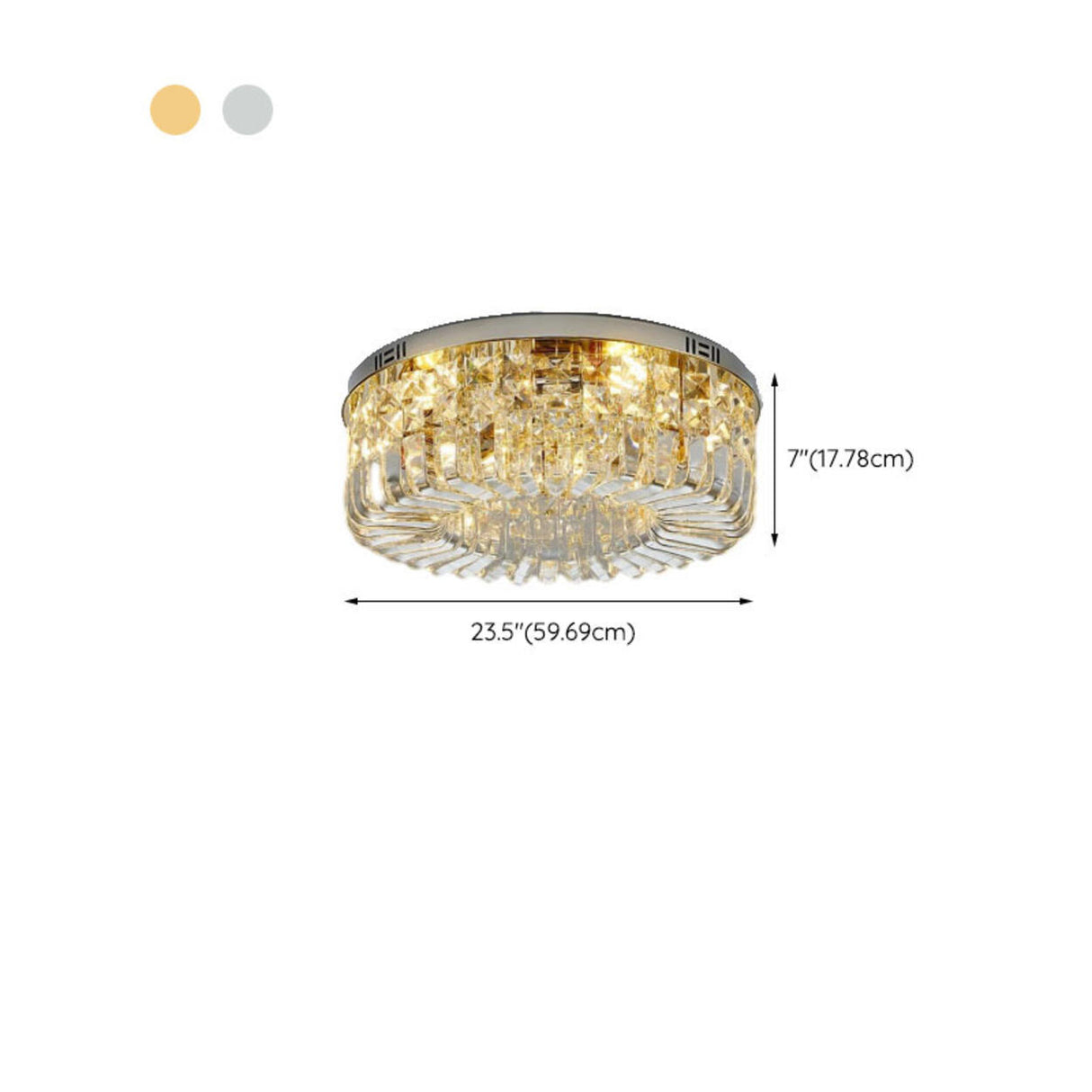 Living Room Luxury Crystal Flush Mount Ceiling Light Image - 21