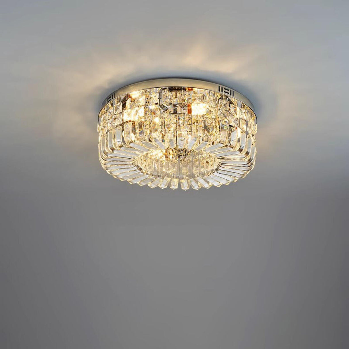 Living Room Luxury Crystal Flush Mount Ceiling Light Image - 7