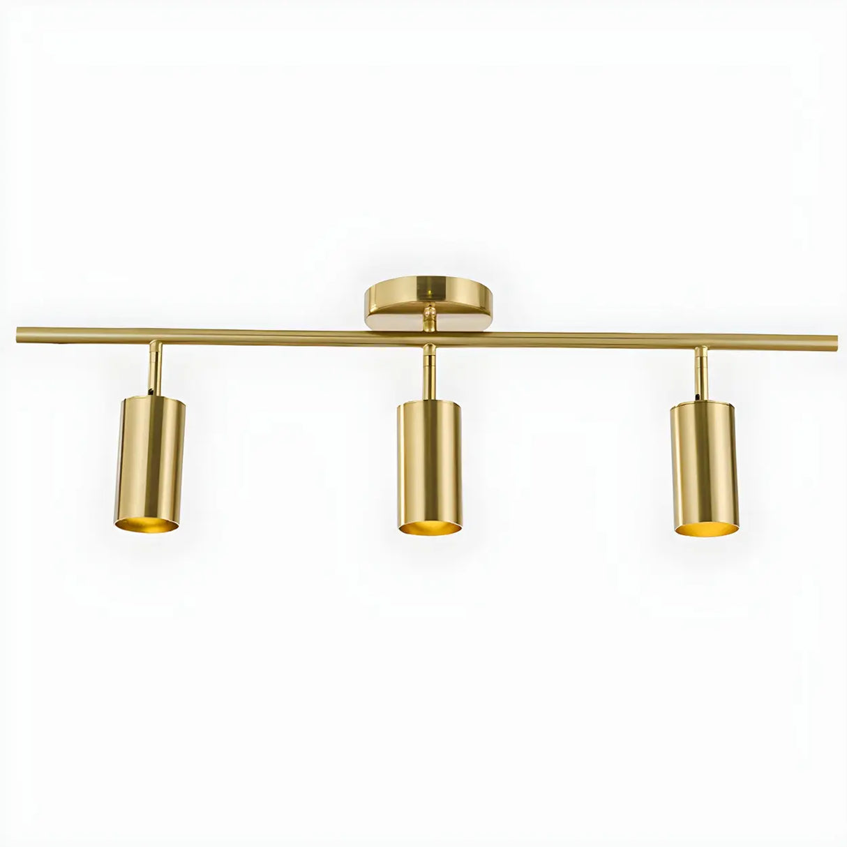 Living Room Modern Gold Linear Metal Fixed Track Light Image - 10