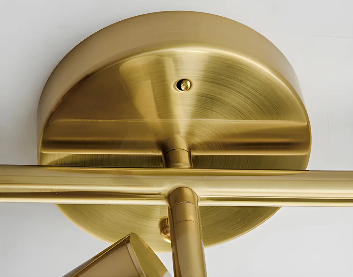 Living Room Modern Gold Linear Metal Fixed Track Light Image - 15