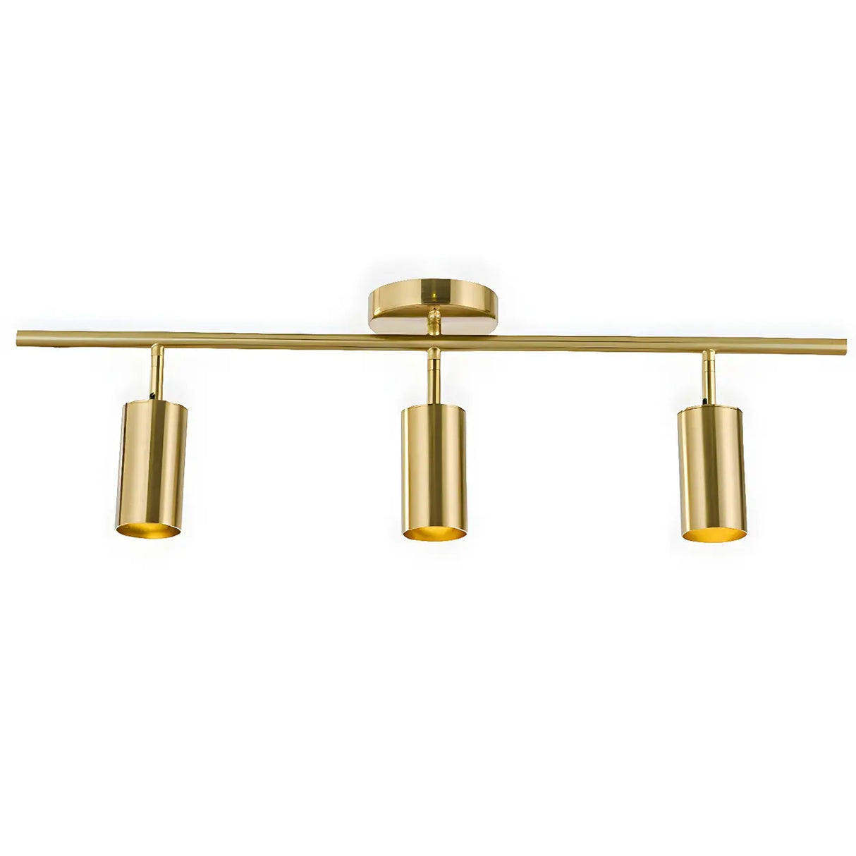 Living Room Modern Gold Linear Metal Fixed Track Light Image - 3