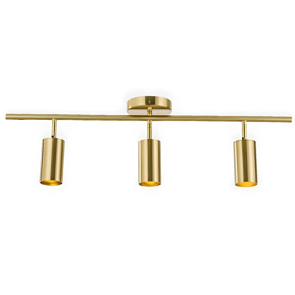 Living Room Modern Gold Linear Metal Fixed Track Light Image - 6
