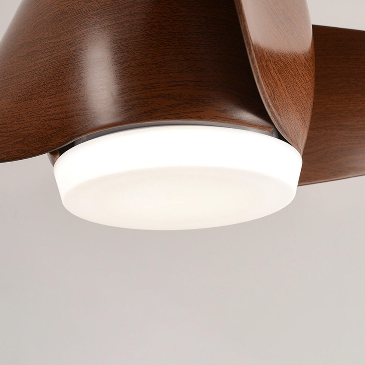 Living Room Modern Wood 3 Blade LED Ceiling Fan Light Image - 10