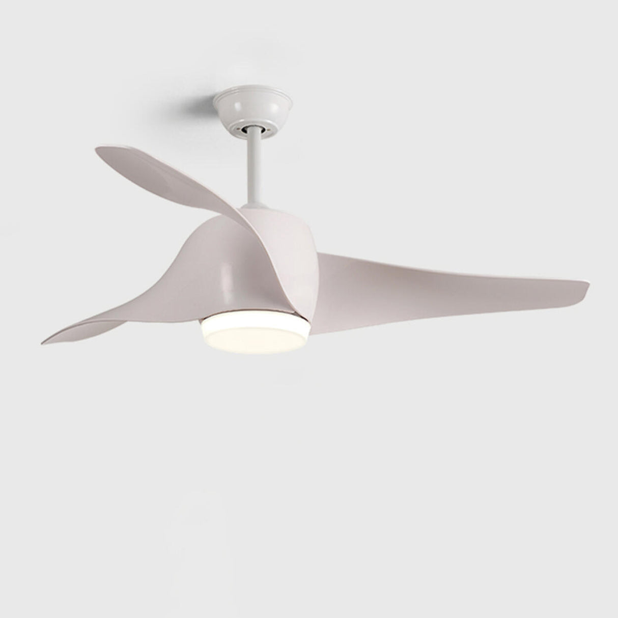 Living Room Modern Wood 3 Blade LED Ceiling Fan Light Image - 6