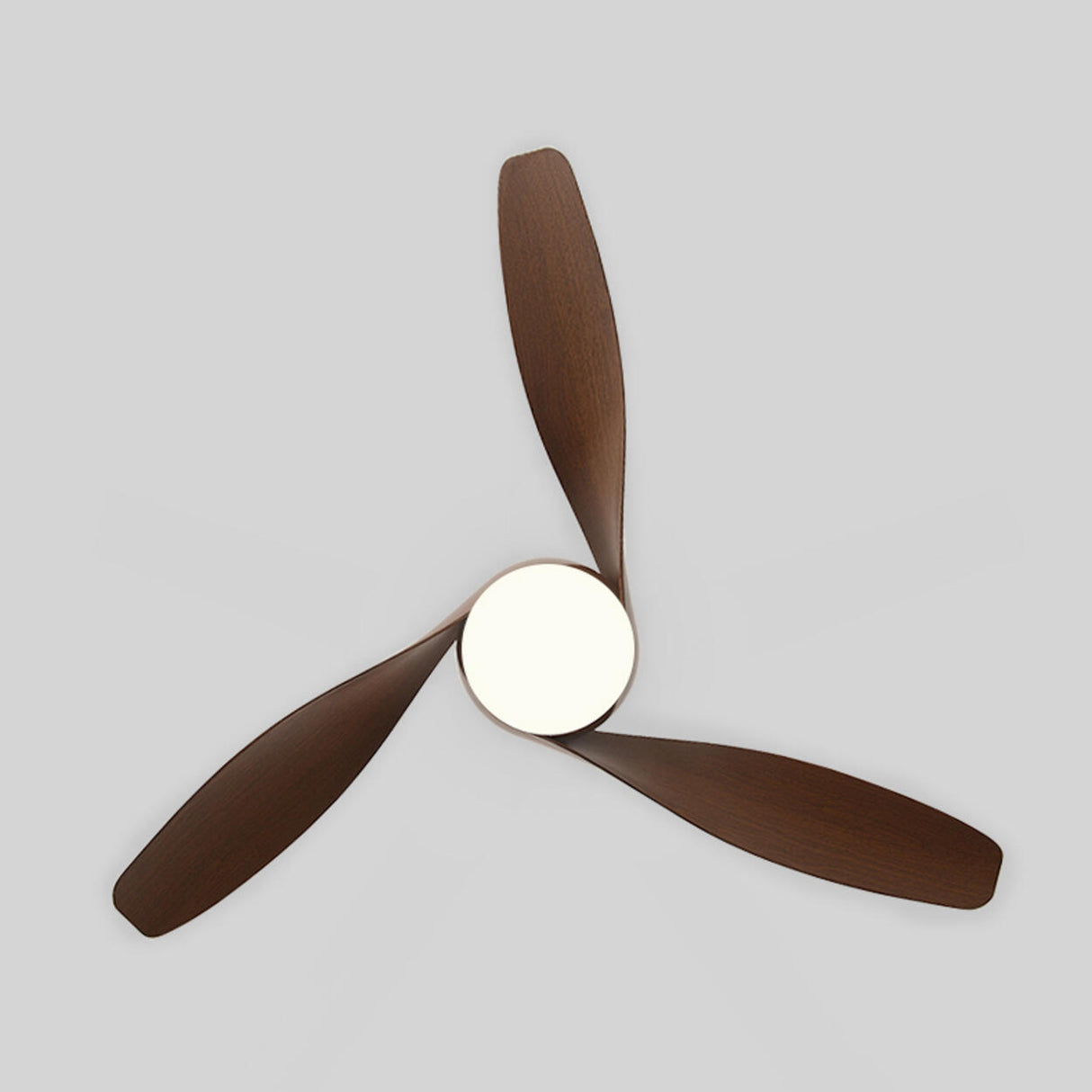 Living Room Modern Wood 3 Blade LED Ceiling Fan Light Image - 9