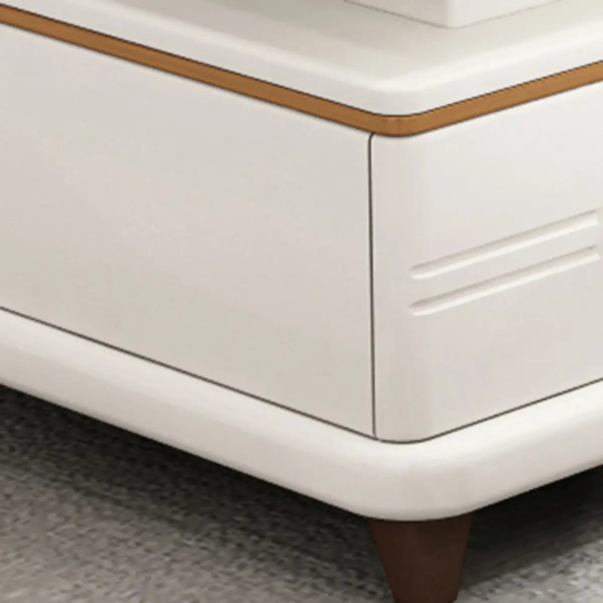 Living Room White Sintered Stone Drawers Long TV Stand Image - 7