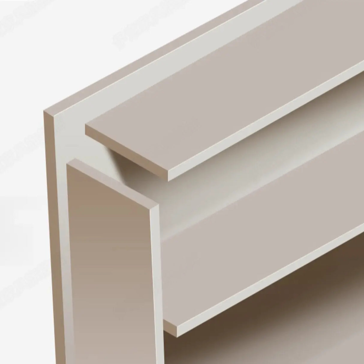 Living Room White Wood Rectangular Drawers TV Stand Image - 6