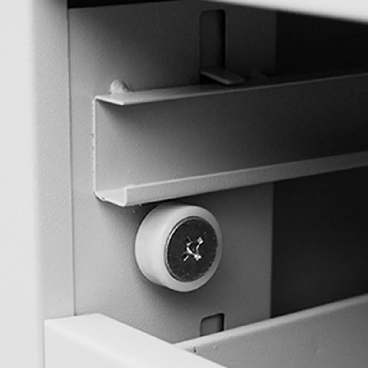 Lockable Coffee White Steel Horizontal Filing Cabinet Image - 17