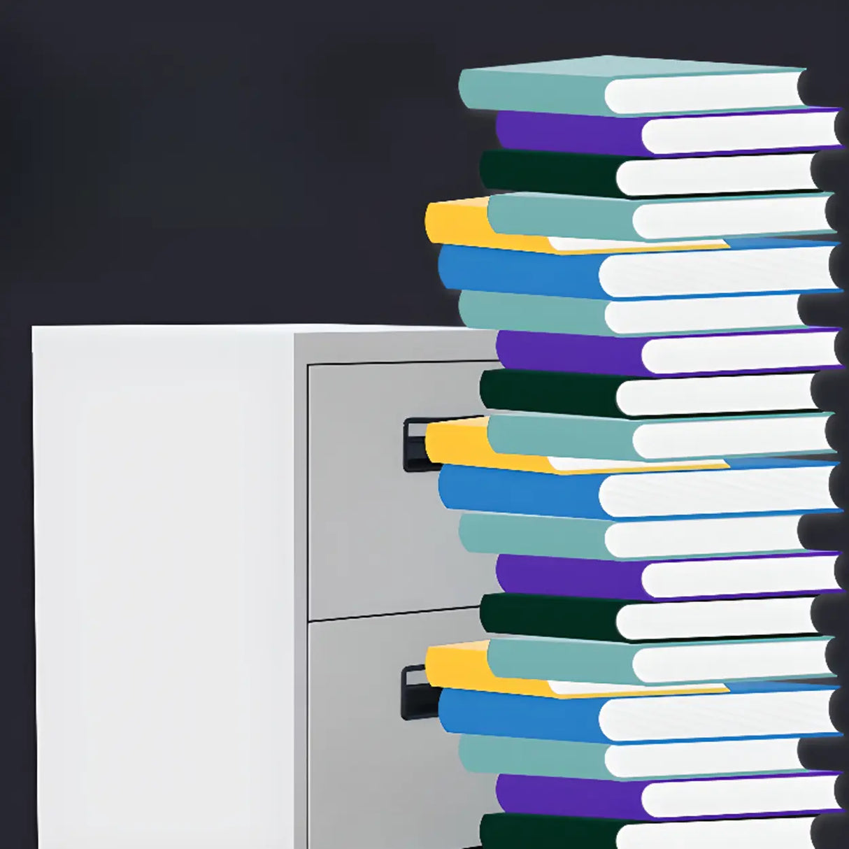 Lockable Metal Vertical Black Anti-Moisture Filing Cabinet Image - 10