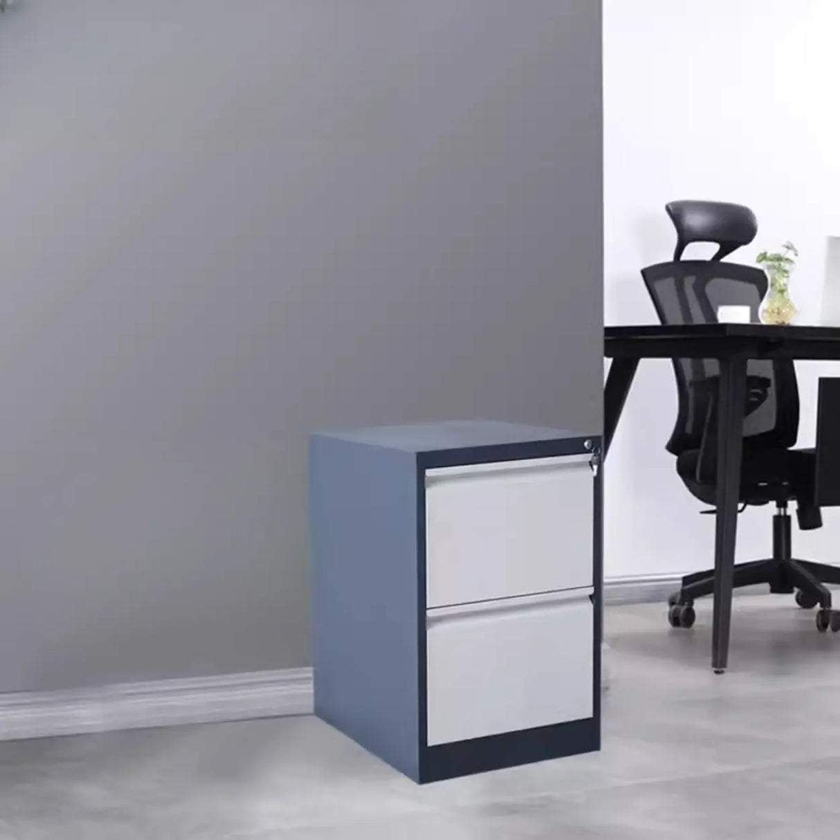 Lockable Metal Vertical Black Anti-Moisture Filing Cabinet Image - 19