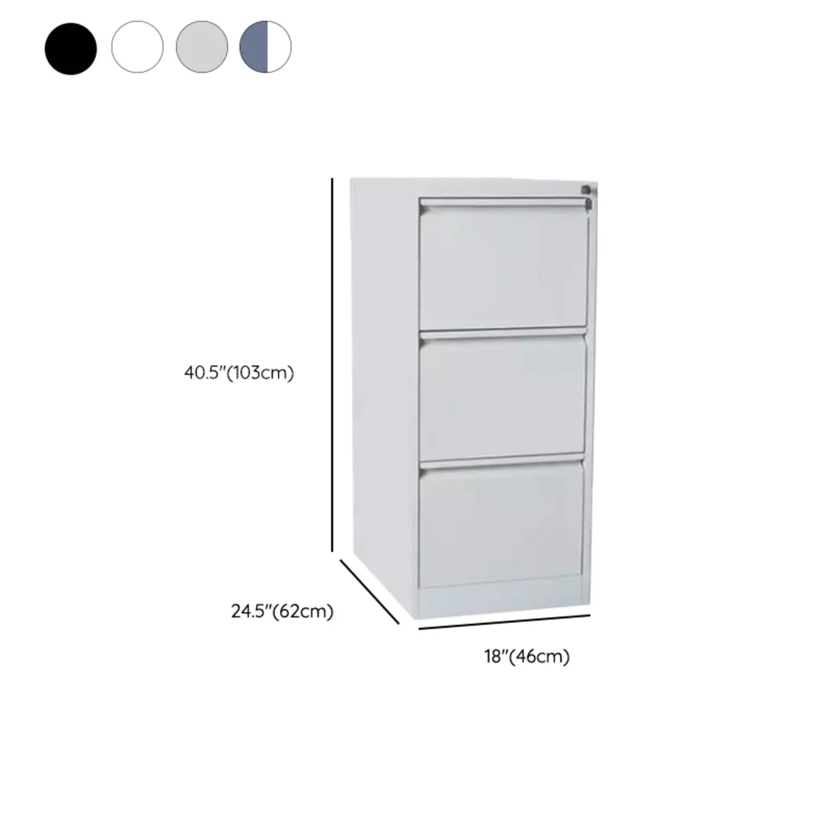 Lockable Metal Vertical Black Anti-Moisture Filing Cabinet Image - 26