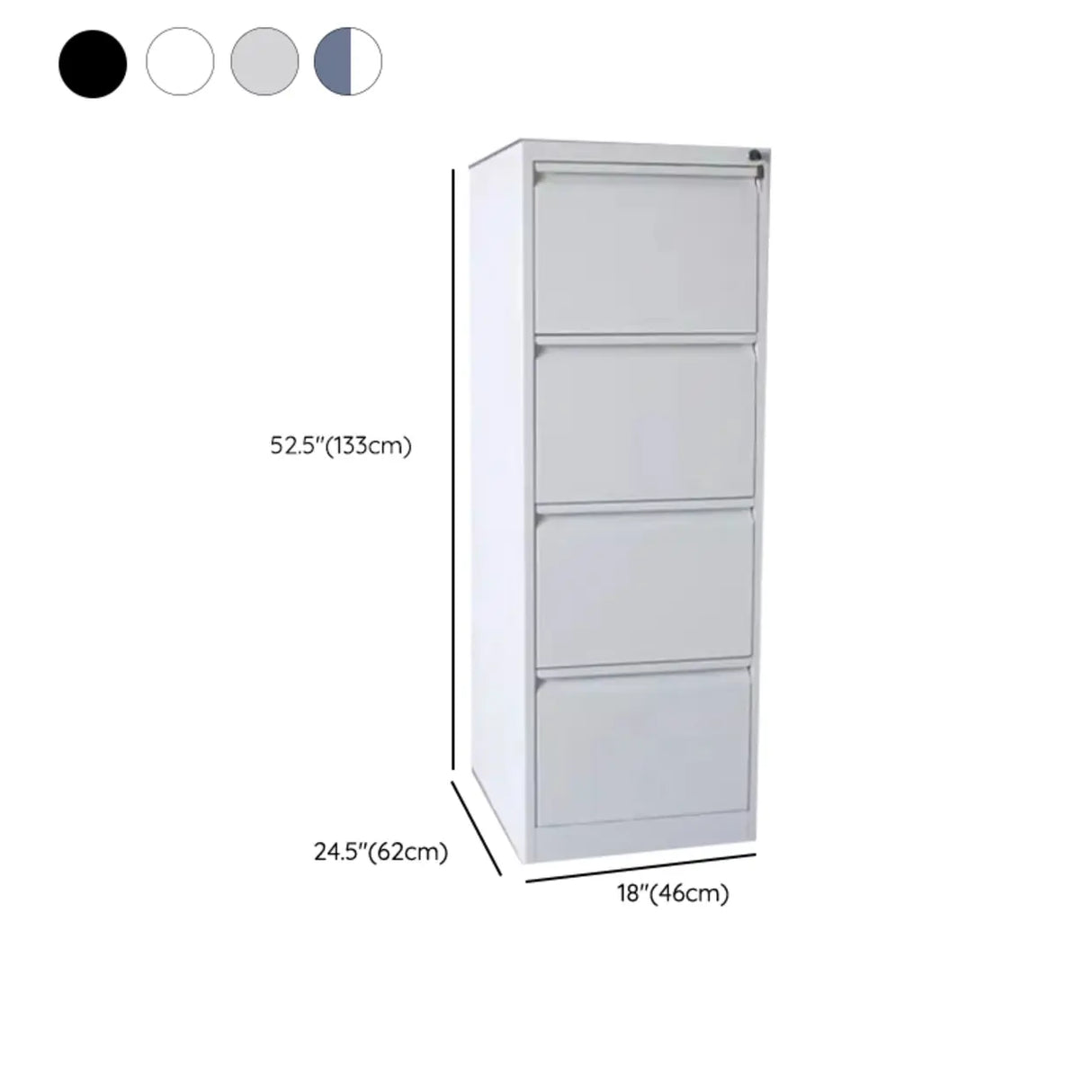 Lockable Metal Vertical Black Anti-Moisture Filing Cabinet Image - 27