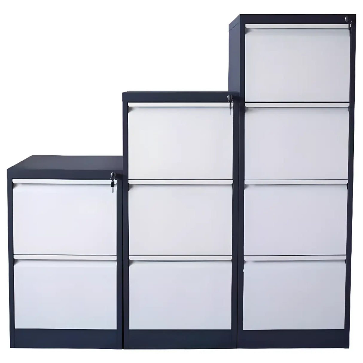Lockable Metal Vertical Black Anti-Moisture Filing Cabinet Image - 5