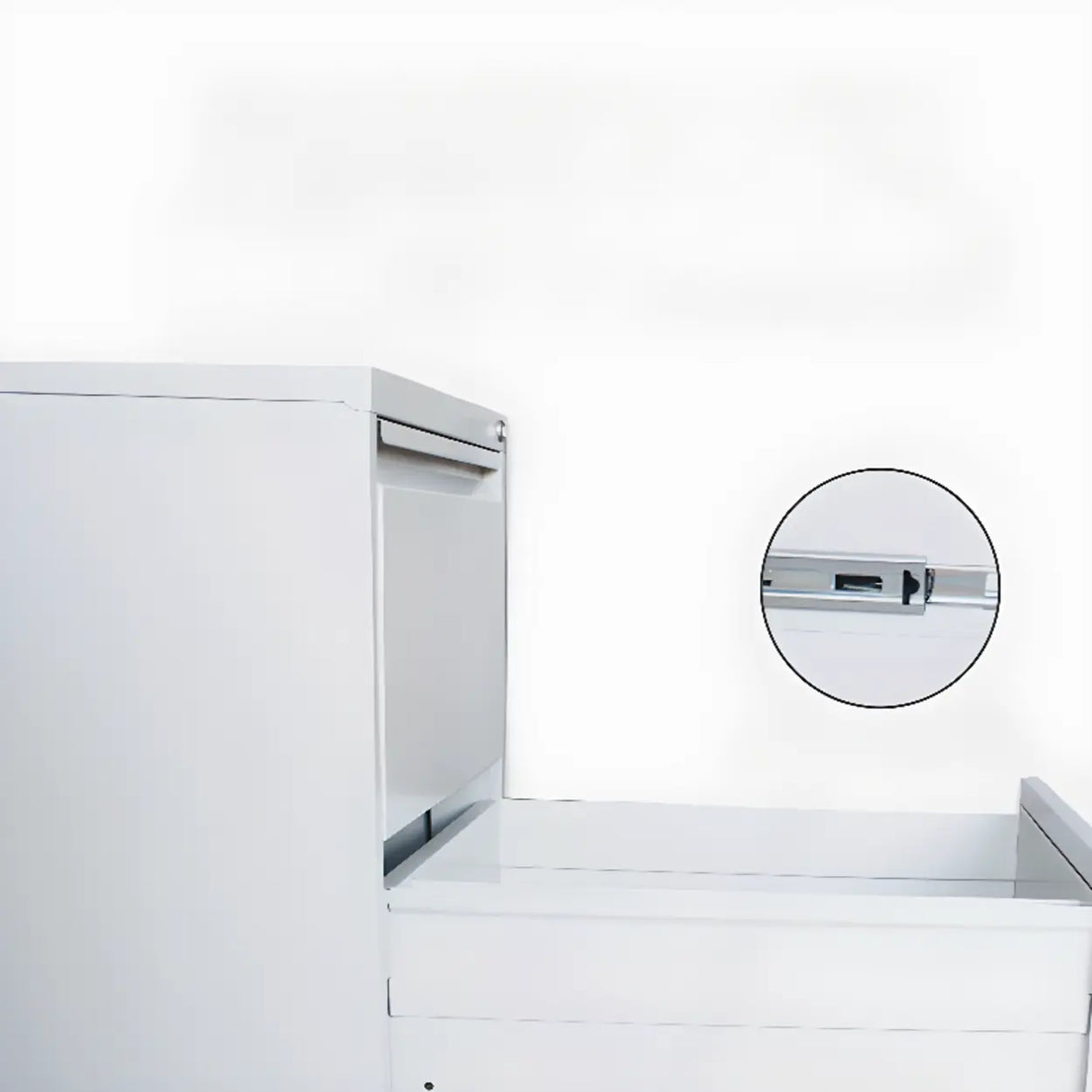 Lockable Metal Vertical Black Anti-Moisture Filing Cabinet Image - 9