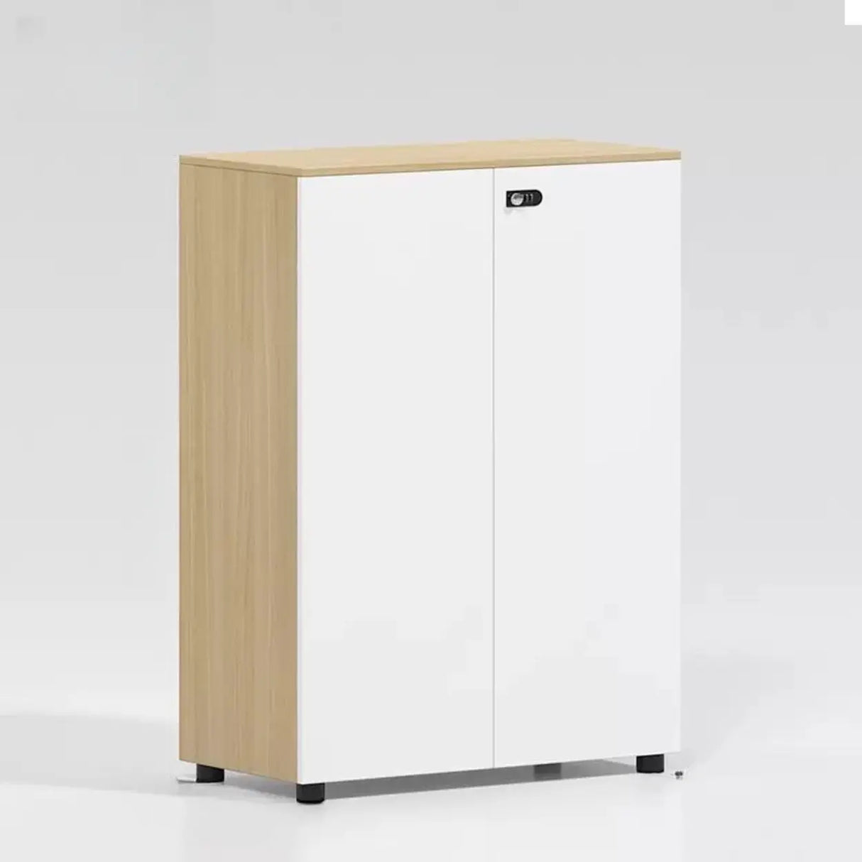 Lockable Secure Vertical Wood Filing Cabinet with Lock Image - 17