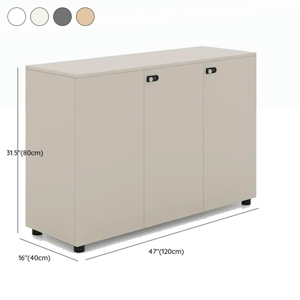 Lockable Secure Vertical Wood Filing Cabinet with Lock Image - 20