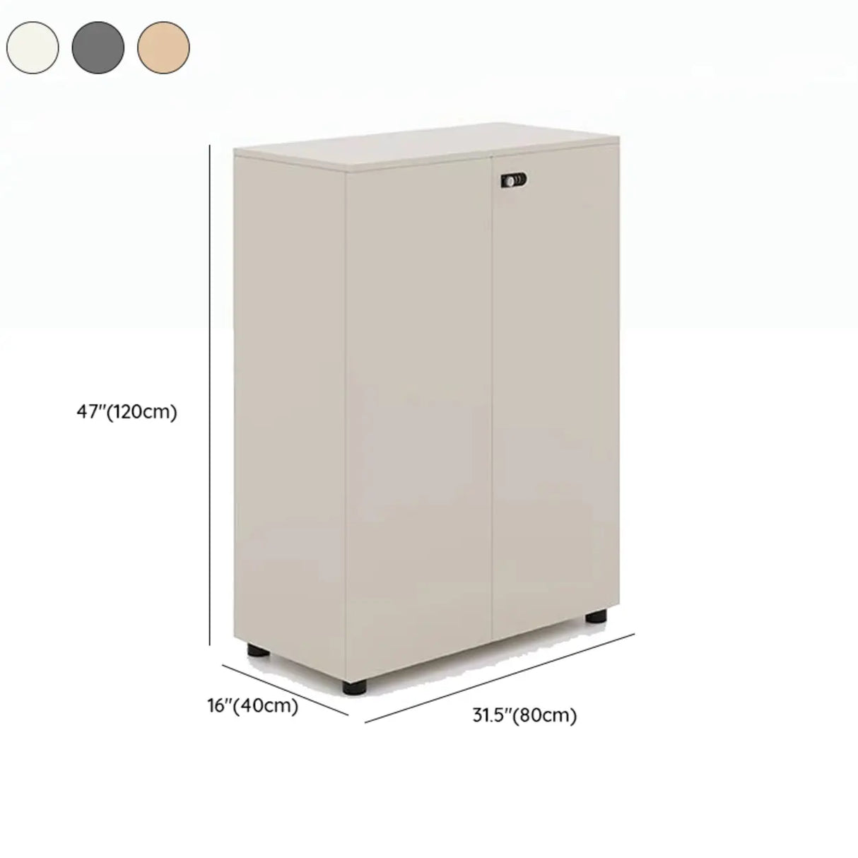Lockable Secure Vertical Wood Filing Cabinet with Lock Image - 21