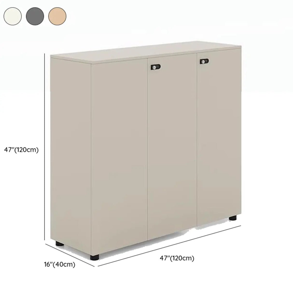 Lockable Secure Vertical Wood Filing Cabinet with Lock Image - 22