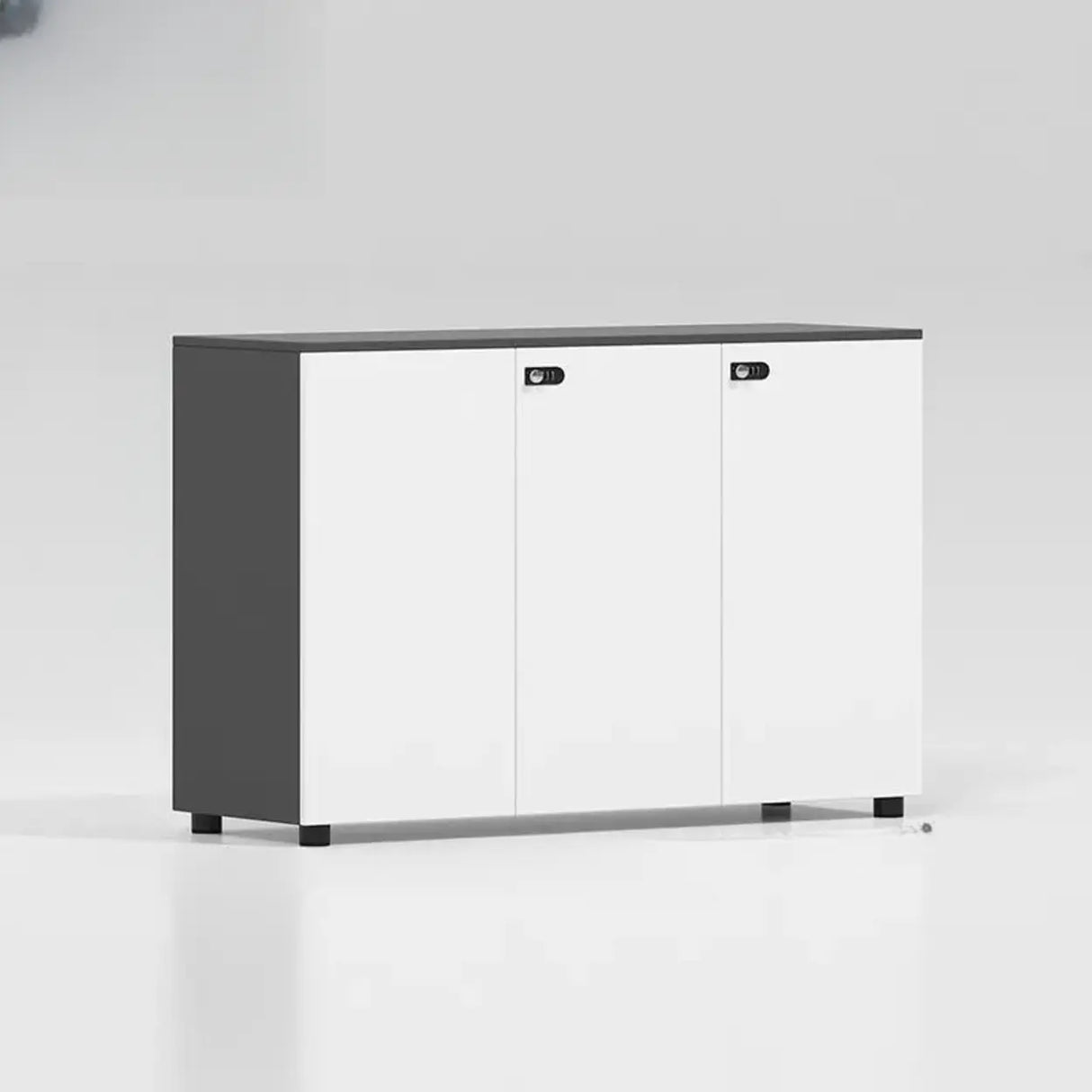 Lockable Secure Vertical Wood Filing Cabinet with Lock Image - 2