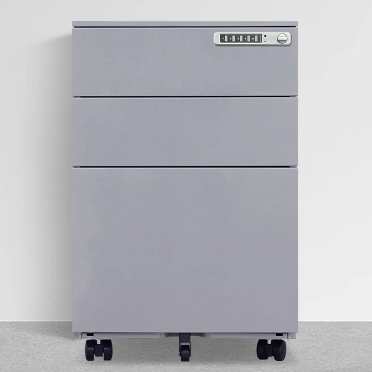 Lockable Small Vertical Steel Rolling White Filing Cabinet Image - 11