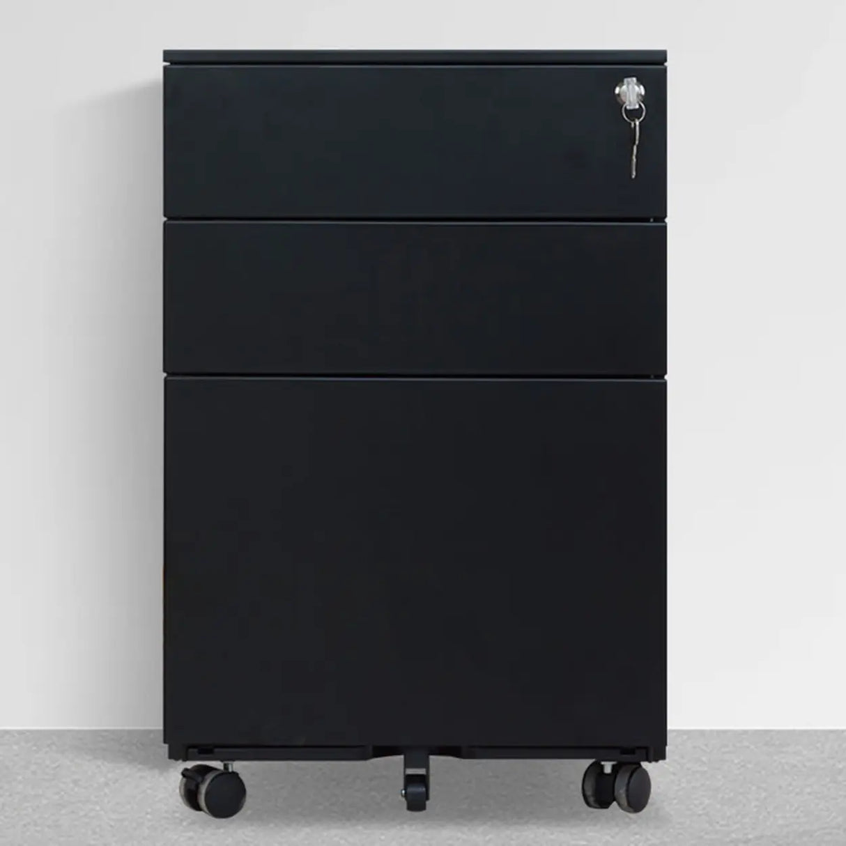 Lockable Small Vertical Steel Rolling White Filing Cabinet Image - 3