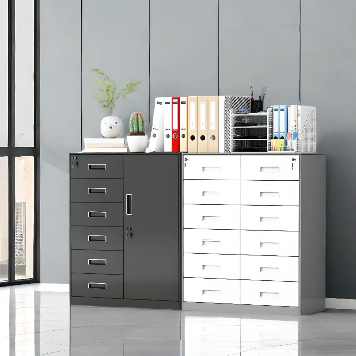 Lockable Steel Vertical Large Filing Storage Cabinet Image - 1