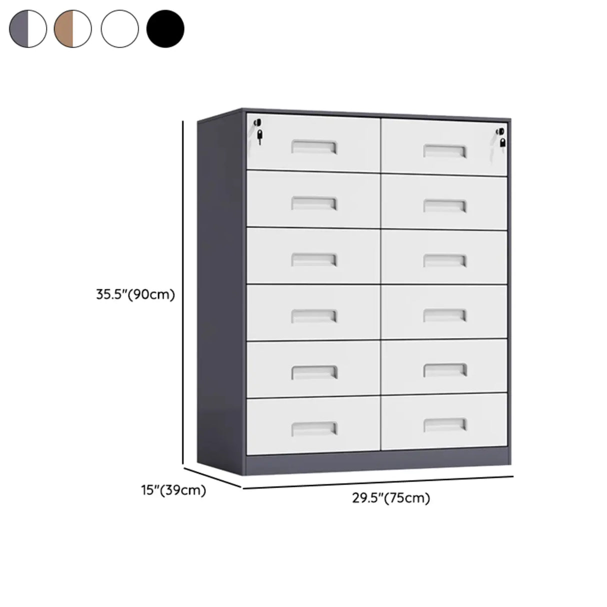 Lockable Steel Vertical Large Filing Storage Cabinet Image - 30