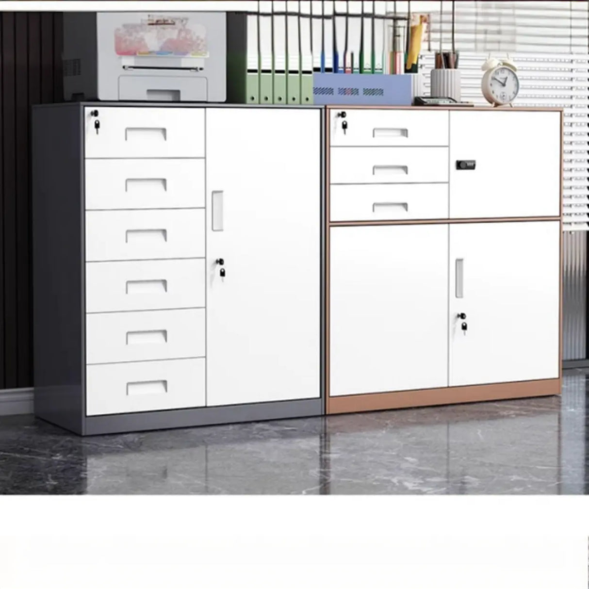 Lockable Steel Vertical Large Filing Storage Cabinet Image - 3
