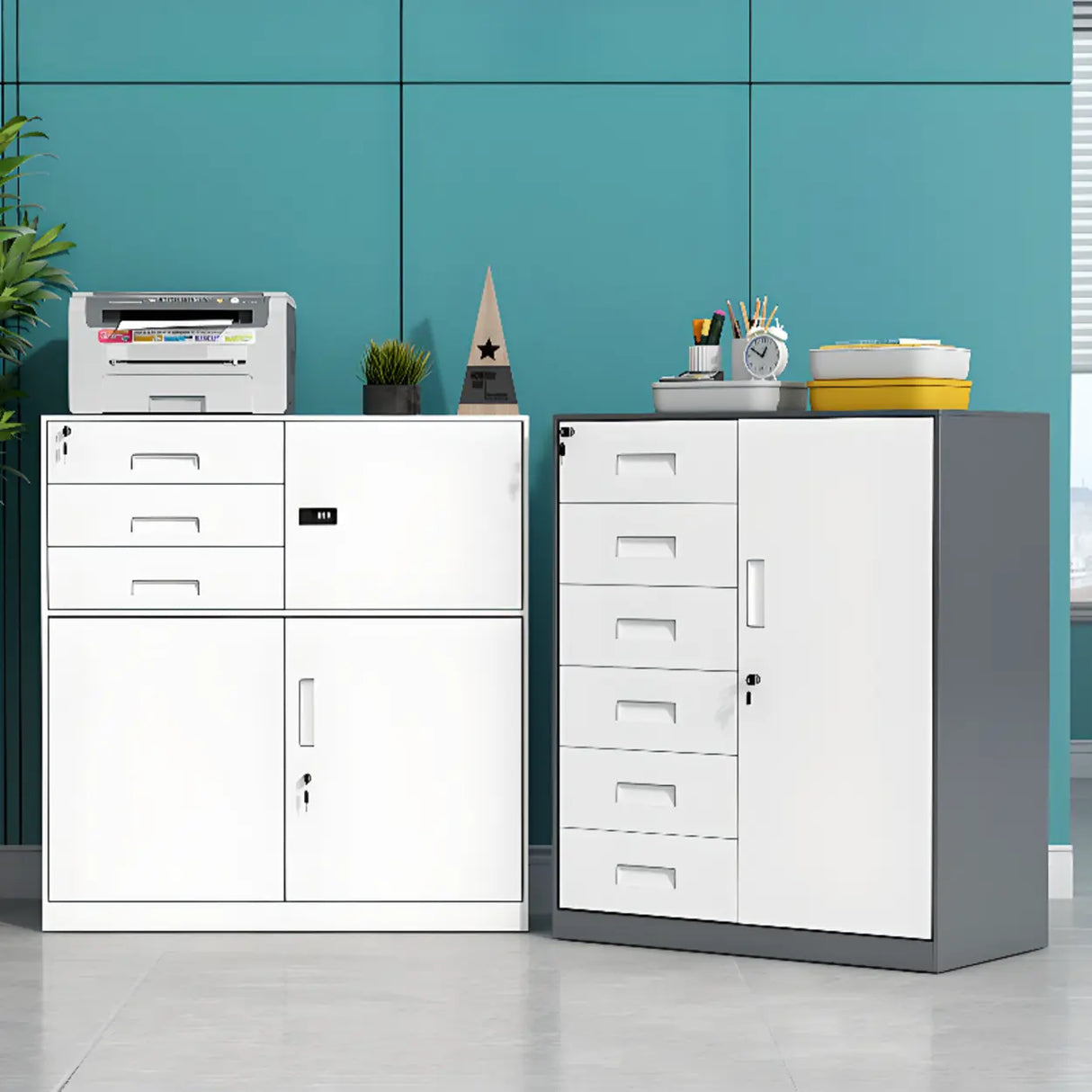 Lockable Steel Vertical Large Filing Storage Cabinet Image - 5