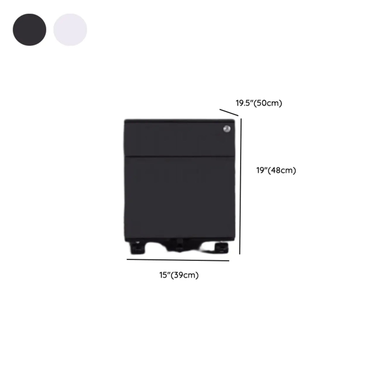 Lockable Vertical Steel Filing Cabinet with Wheels Image - 15