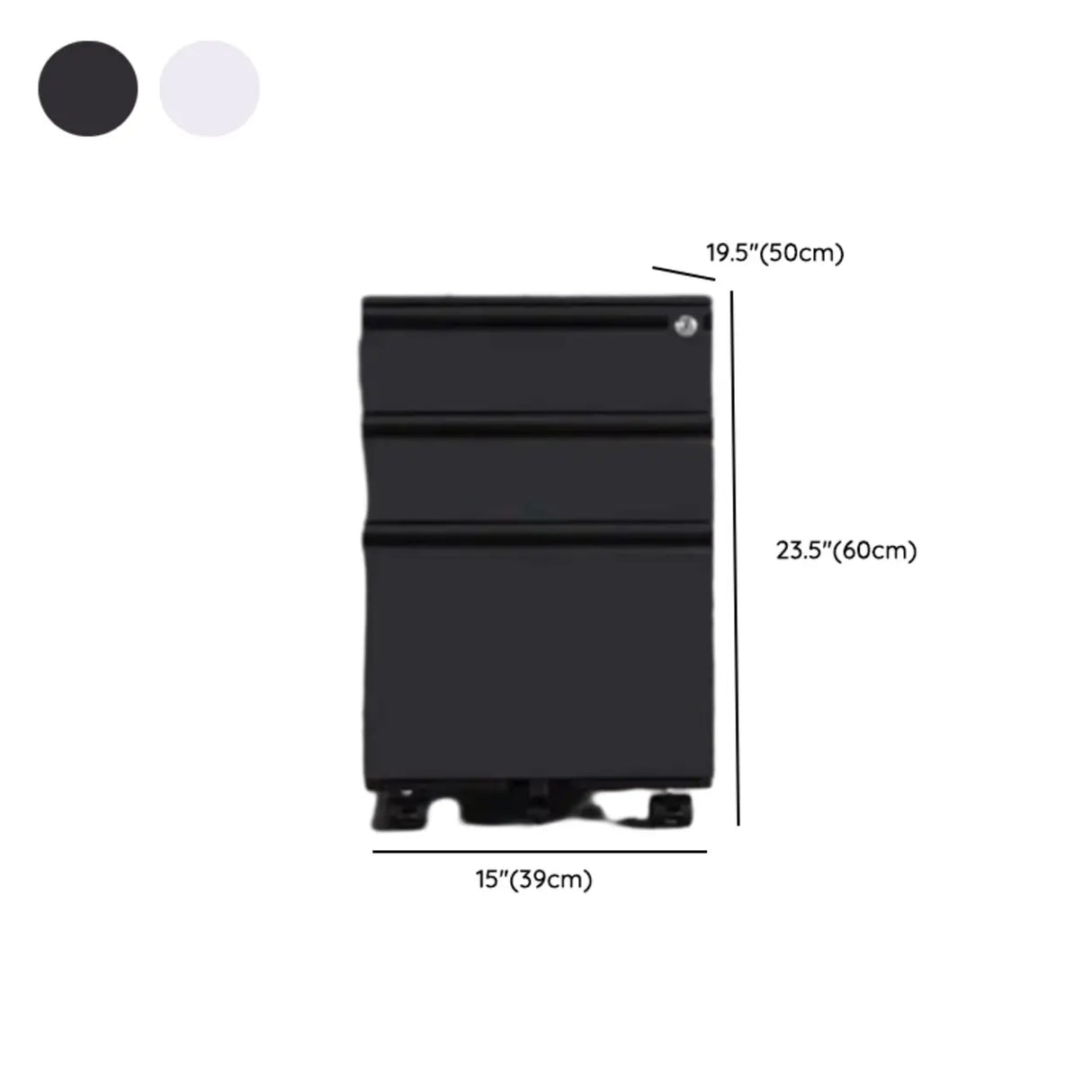 Lockable Vertical Steel Filing Cabinet with Wheels Image - 16