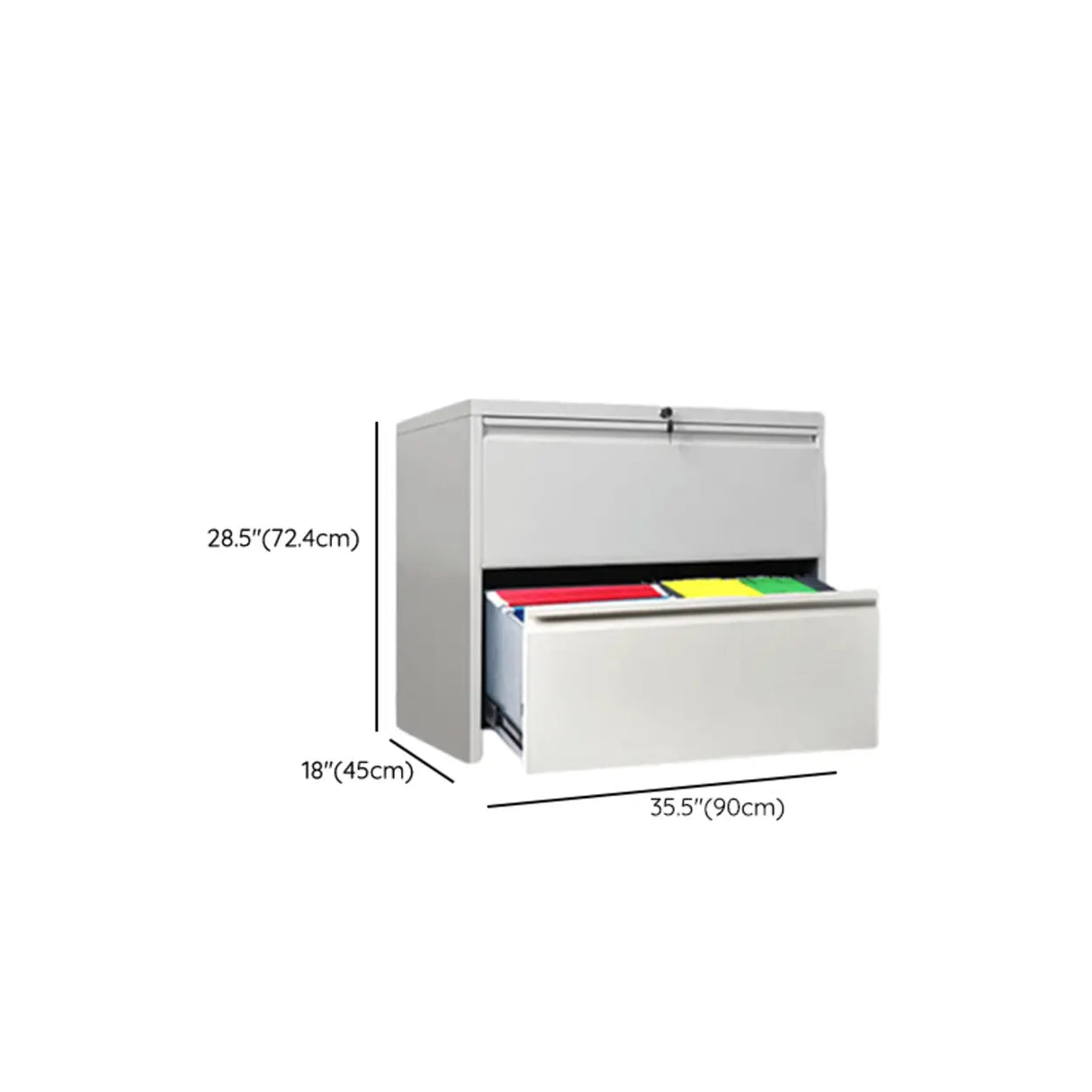 Lockable Vertical White Storage Filing Cabinet System Image - 26