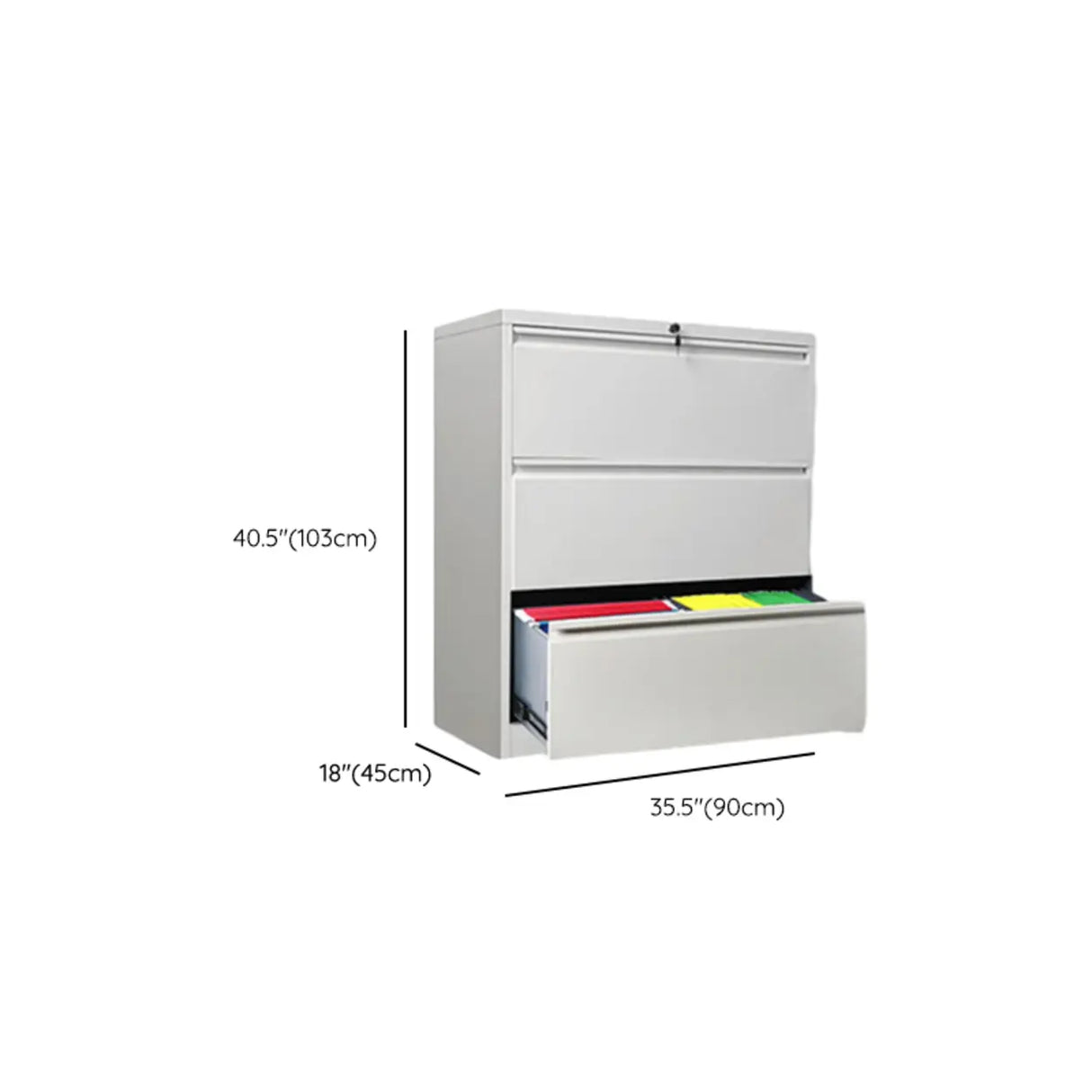 Lockable Vertical White Storage Filing Cabinet System Image - 27