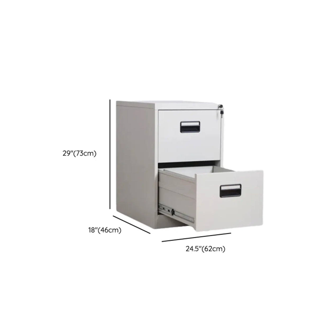 Lockable Vertical White Storage Filing Cabinet System Image - 29