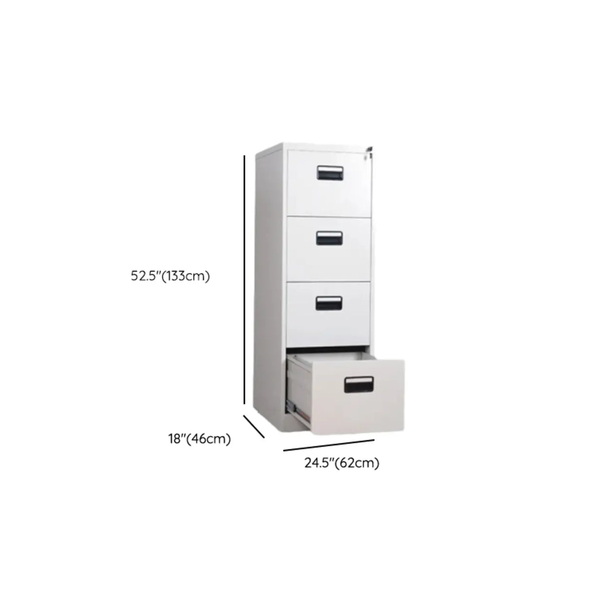 Lockable Vertical White Storage Filing Cabinet System Image - 31