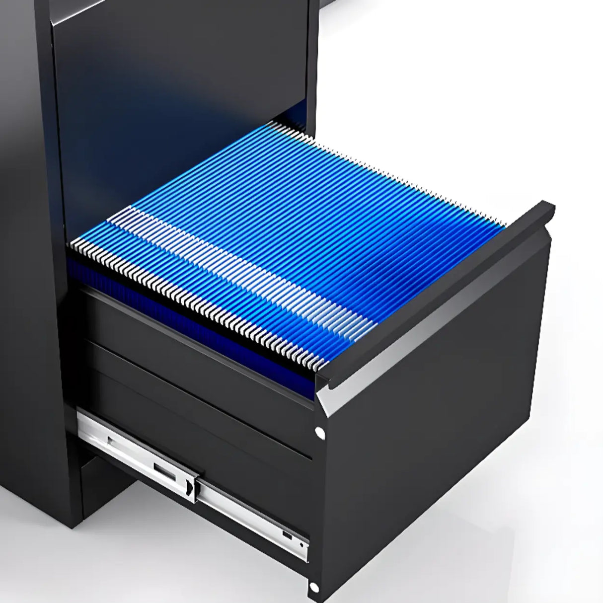 Lockable Vertical White Storage Filing Cabinet System Image - 7