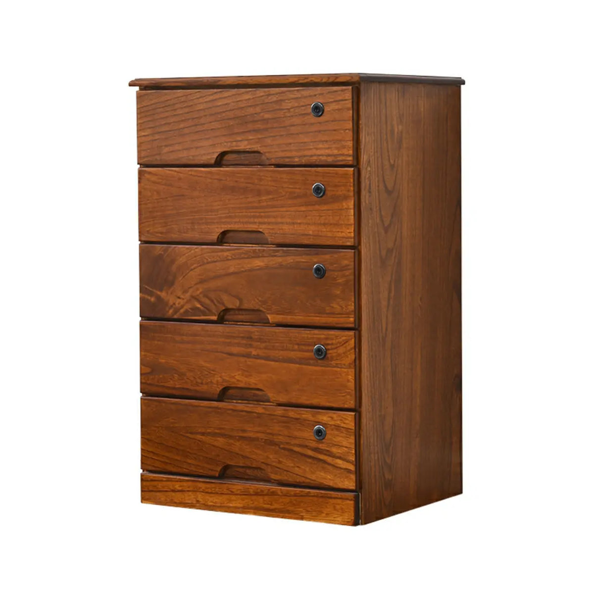 Lockable Wooden Vertical Brown Storage Filing Cabinet Image - 10
