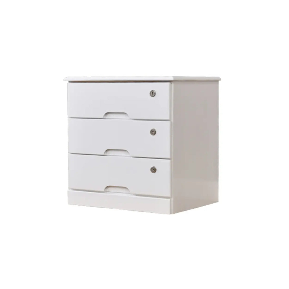 Lockable Wooden Vertical Brown Storage Filing Cabinet Image - 2