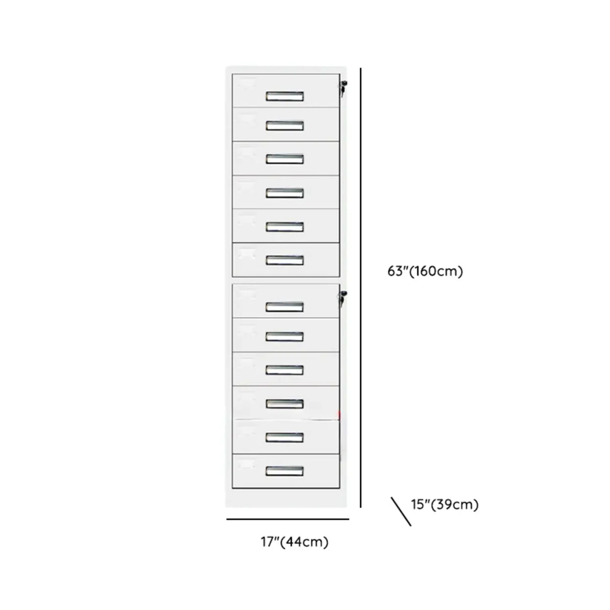 Locking Grey Metal Large Storage Drawer Filing Cabinet Image - 26