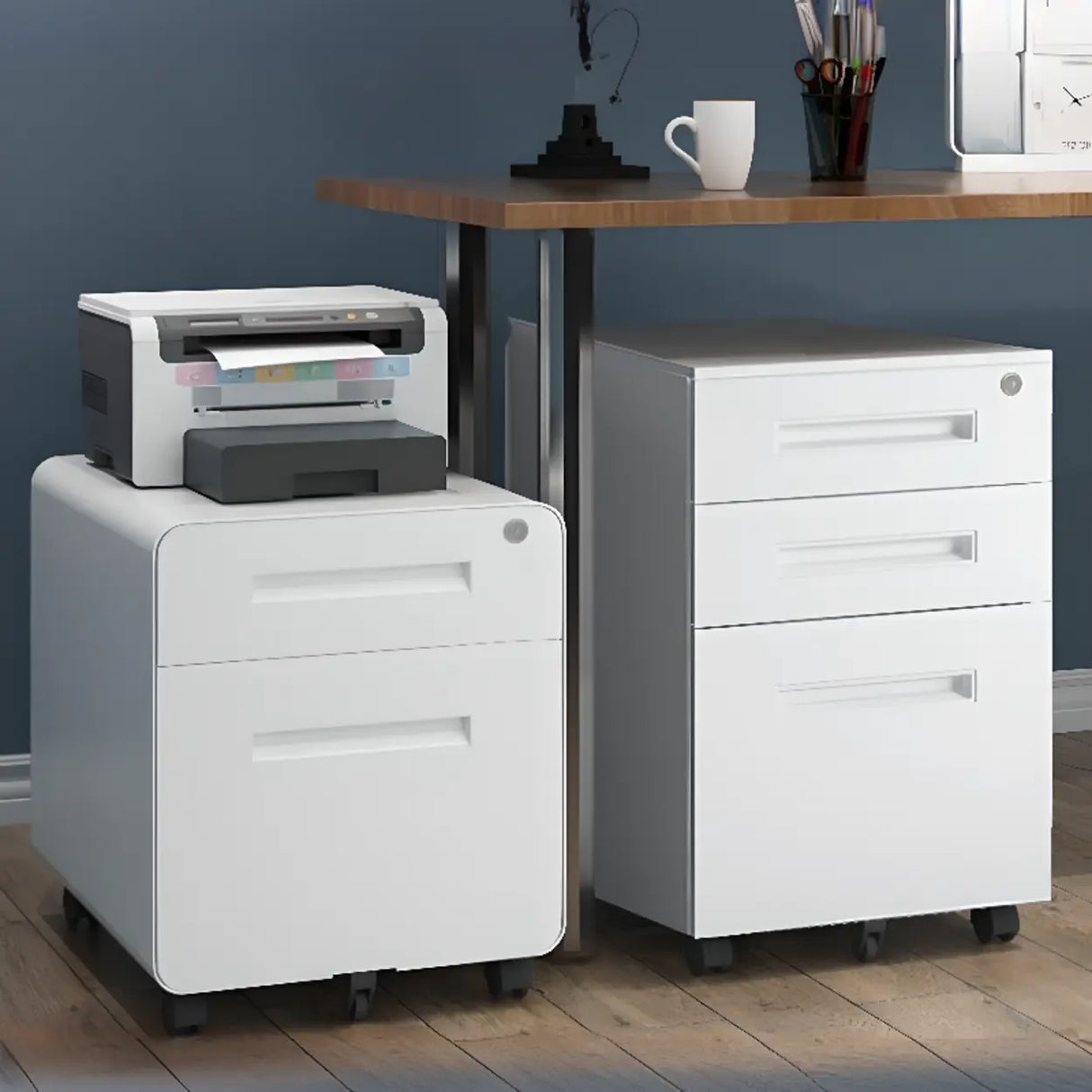 Locking Storage Drawer Office Vertical Steel Filing Cabinet Image - 1