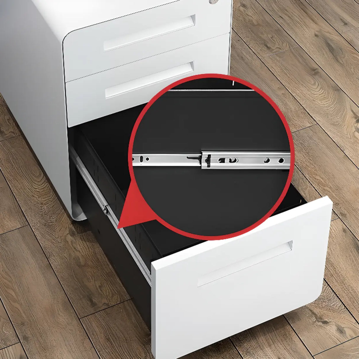 Locking Storage Drawer Office Vertical Steel Filing Cabinet Image - 10