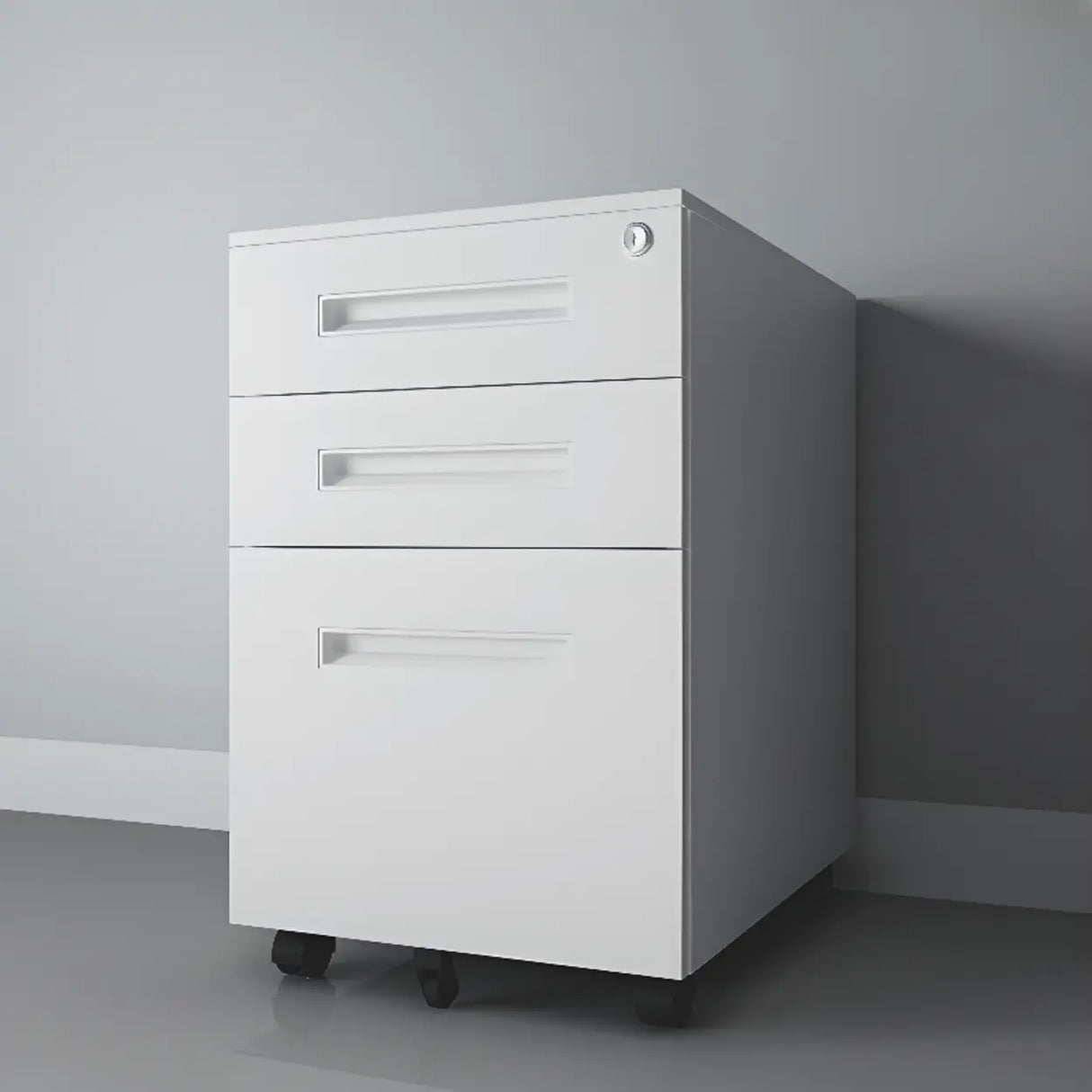 Locking Storage Drawer Office Vertical Steel Filing Cabinet Image - 14
