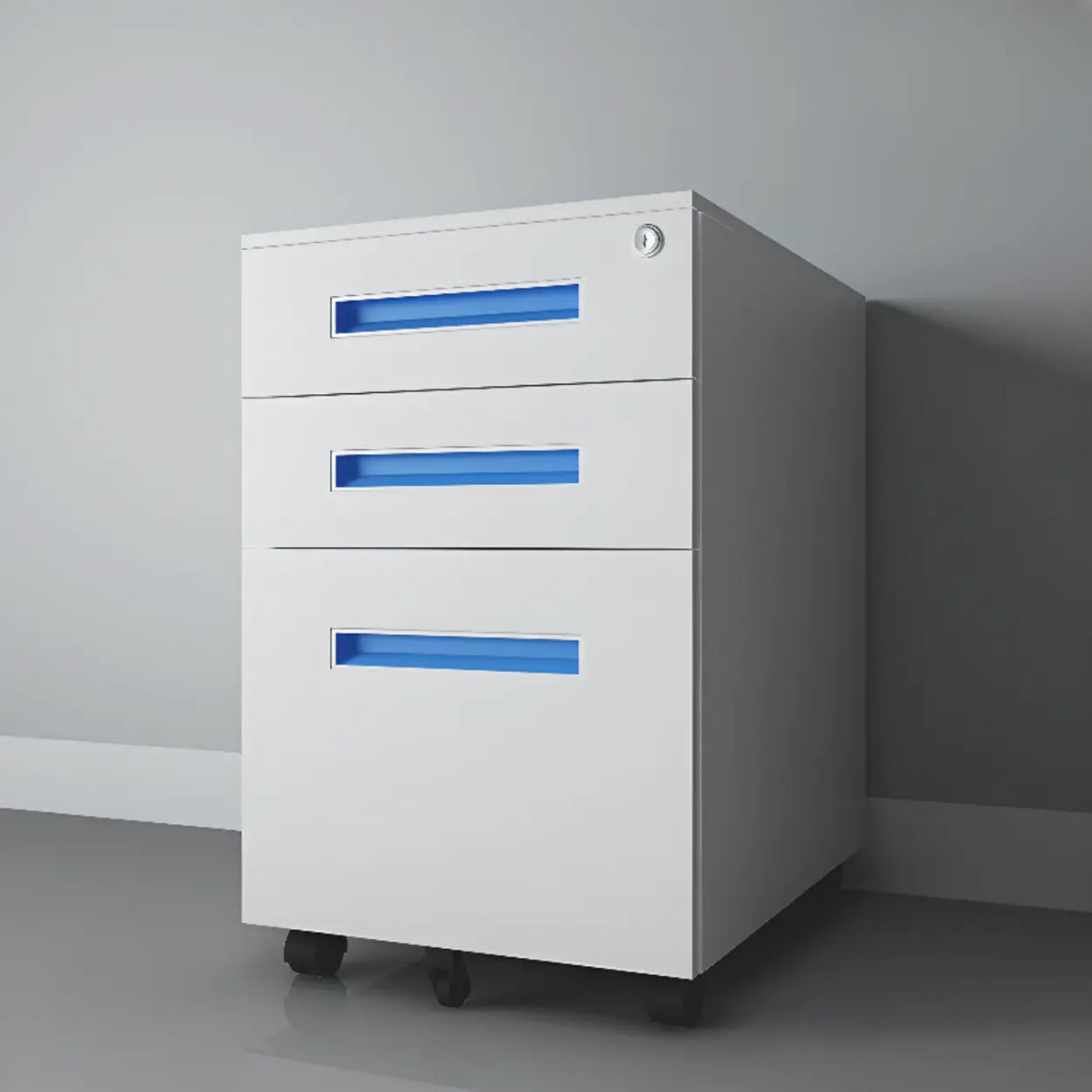 Locking Storage Drawer Office Vertical Steel Filing Cabinet Image - 15