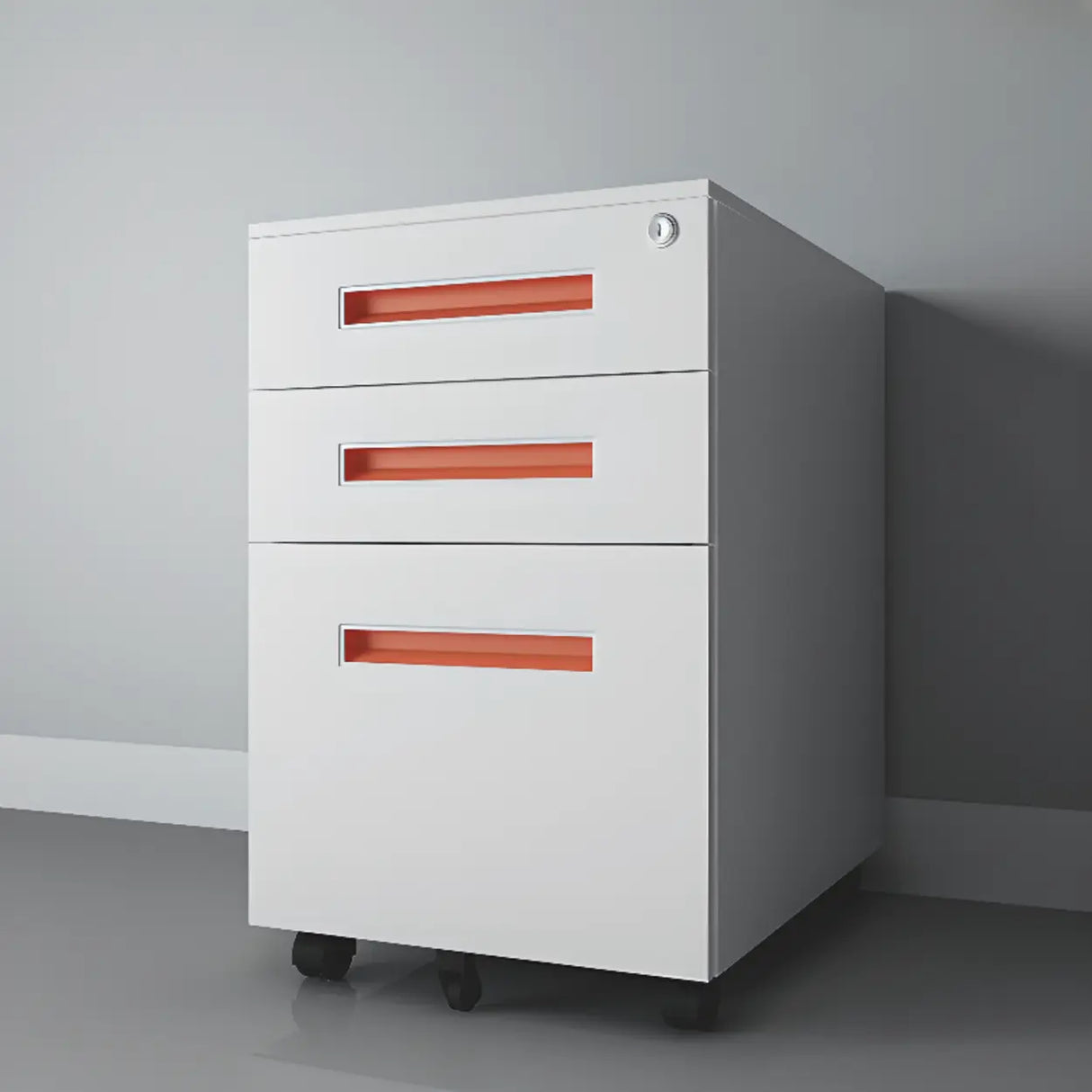 Locking Storage Drawer Office Vertical Steel Filing Cabinet Image - 16