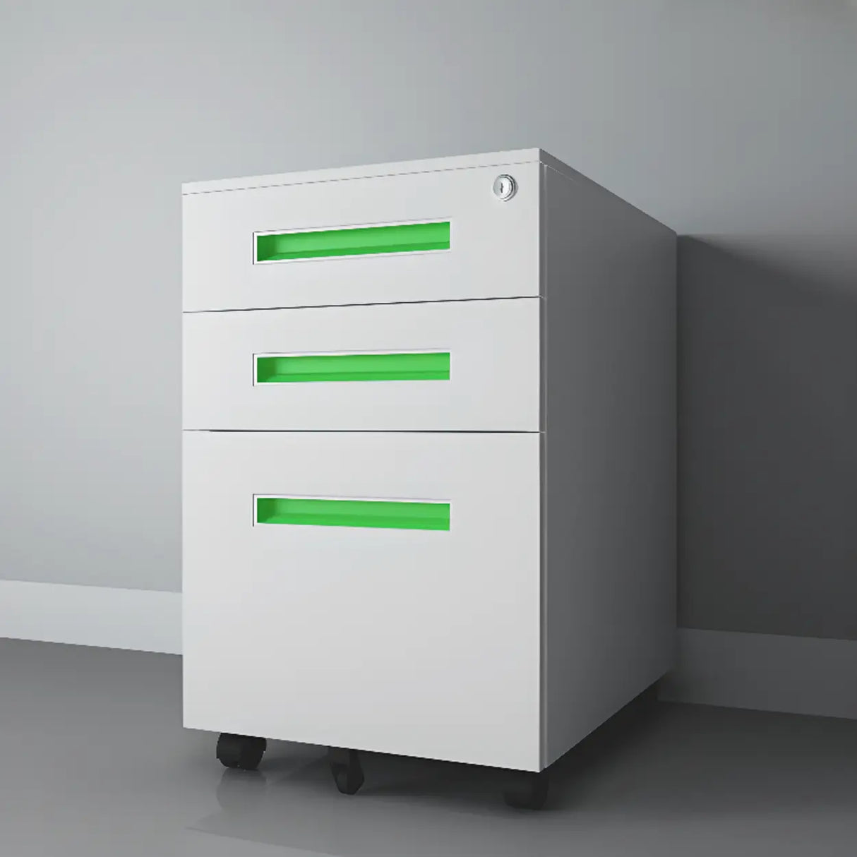 Locking Storage Drawer Office Vertical Steel Filing Cabinet Image - 17